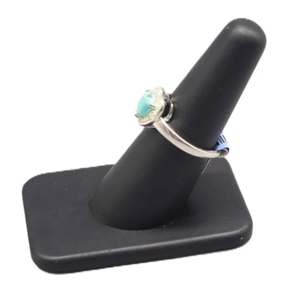 .925 SILVER DIAMOND CAT EYE RING SIZE 7 2.9G (GNH022965)